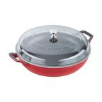 3.5qt Cast Iron Braiser w/ Glass Lid, Cherry Product Image