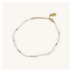 White Mini Bead Anklet Product Image