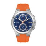 Mens Marc Anthony Maquina Chronograph Orange Silicone Strap Blue Dial Product Image