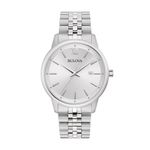 Mens Corporate Exclusive Silver-Tone Stainless Steel Watch Silver Dial Product Image