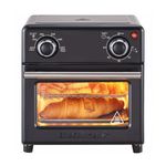 8.5qt Compact Air Fryer Toaster Oven Black Product Image