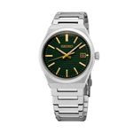 Unisex Essentials Silver-Tone Stainless Steel Watch, Green Dial Product Image
