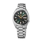 Mens Seiko 5 Sport SNXS Automatic Silver-Tone Stainless Steel Watch, Green Dial Product Image