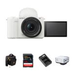 Sony ZV-E10 II CAM/16-50mm LNS WT/MINI FLSH Product Image