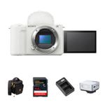 Sony ZV-E10 II MRRLS CAMR WHT/MINI FLSH KIT Product Image