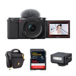 Sony ZV-E10 CAM/16-50mm II LNS BK/MINI FLSH Product Image