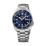 Mens Seiko 5 Sport SKX Automatic Silver-Tone Stainless Steel Watch, Blue Dial Product Image