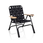 Lux Woven Camp Chair Black Product Image