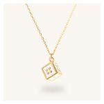 White Dice Necklace Product Image