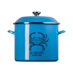 16qt Enamel on Steel Blue Crab Stockpot, Light Marseille Product Image