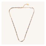 Mixed Metal Herringbone Necklace Product Image