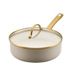 3qt Forged Induction Ceramic Saute Pan w/ Lid, Taupe Product Image