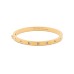 kate spade Set In Stone Hinged Gold Bangle Clear/Gold Product Image
