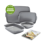 GreenPan Premiere Ovenware Ceramic Nonstick 4-Piece Set Gray Product Image