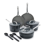 GreenPan GP5 Colors Ceramic Nonstick 11-Piece Cookware Set Slate/Stainless Steel Product Image