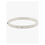 kate spade Set In Stone Hinged Silver Bangle Clear/Silver Product Image