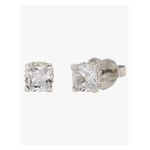kate spade Little Luxuries 6mm Square Studs Clear/Silver Product Image