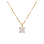 kate spade Little Luxuries 6mm Square Pendant Clear/Gold Product Image