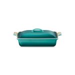 4qt Heritage Stoneware Covered Rectangular Casserole, Riviera Product Image