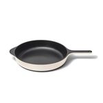 12" Enameled Cast Iron Large Skillet Cream Product Image