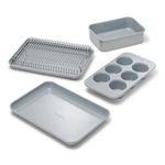 Mini Bakeware Set w/ Storage Organizer Gray Product Image