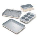 Mini Bakeware Set w/ Storage Organizer Cream Product Image