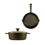 3pc Refined Collection Cast Iron Cookware Set Product Image