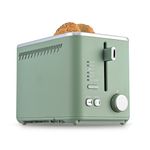 2 Slice Stainless Steel Toaster w/ 6 Bread Functions, Green Product Image