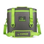 30 Can Tech Cooler, Charcoal/Green Product Image