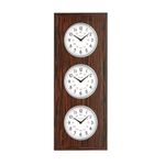 Reception 3 Dial Wood Wall Clock Product Image