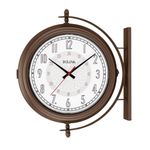 The Town Crier Thermometer Wood Wall Clock Product Image
