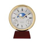 The Pinnacle Oak Gold Table Clock Product Image