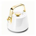 Stovetop Iconics Whistling Tea Kettle White/Gold Product Image