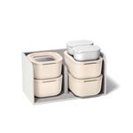 Mini Food Storage Set w/ Storage Organizer Cream Product Image