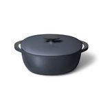 8.5qt Enameled Cast Iron Oval Dutch w/ Lid Midnight Blue Product Image