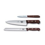 Wood 3pc Kitchen Knife Set Product Image