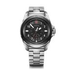 Mens Journey 1884 Silver-Tone Stainless Steel Watch Black Dial Product Image