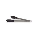 Stainless Steel Tongs with Silicone Tips Large Product Image
