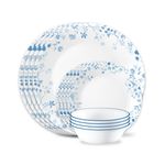 12pc Glass Dinnerware Set Garden Song Product Image
