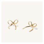 Herringbone Bow Earrings Product Image
