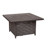 Armstrong 42" Square Basketweave Convertible Gas Fire Pit Table Product Image