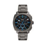 Mens Machine Chronograph Gunmetal Stainless Steel Watch Black Dial Product Image