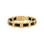 Icon Gold-Tone Stainless Steel & Black Ceramic Bracelet 8.5" Product Image