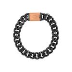 Latin GRAMMY 13mm Gumetal & Rose Gold Stainless Steel Bracelet 8.5" Product Image