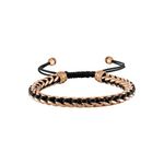 Latin GRAMMY Rose Gold-Tone Links/Black Cord Bolo Bracelet Product Image