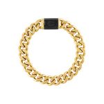 Classic 13mm Curb Gold-Tone Stainless Steel Bracelet 8" Product Image