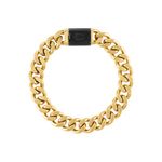 Classic 10mm Curb Gold-Tone Stainless Steel Bracelet 8" Product Image