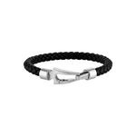 Marine Star Black Nautical Braided Bracelet Large 8.5" - 9" Product Image