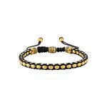 Icon Gold-Tone & Black Cord Bolo Bracelet Product Image