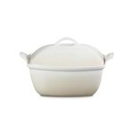 4.5qt Heritage Stoneware Deep Covered Baker Meringue Product Image